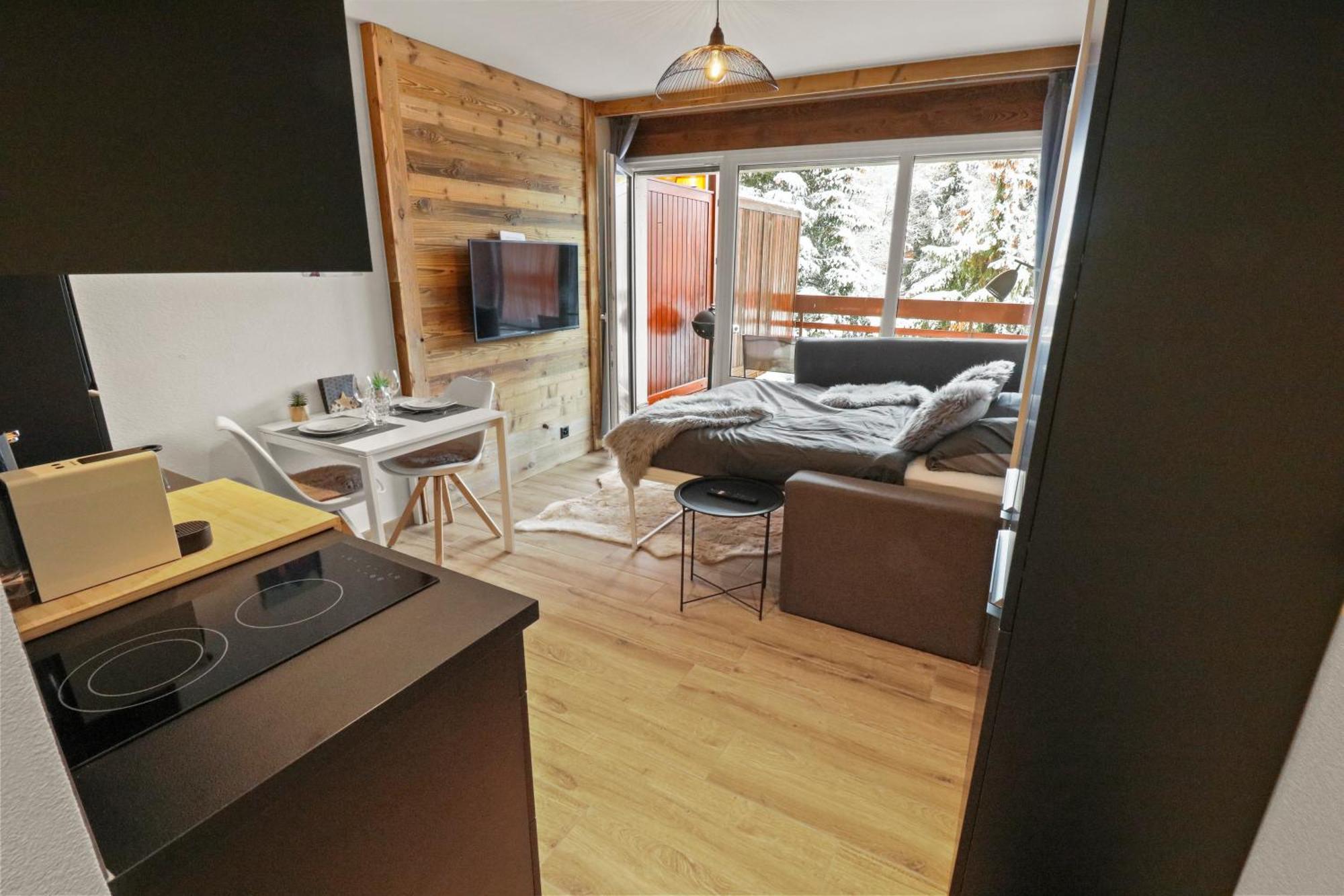 Joli Studio Avec Parking Gratuit Кран-Монтана Экстерьер фото